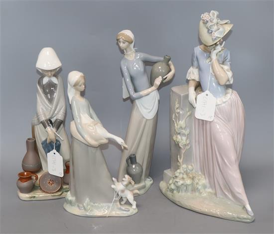 Four Lladro figures